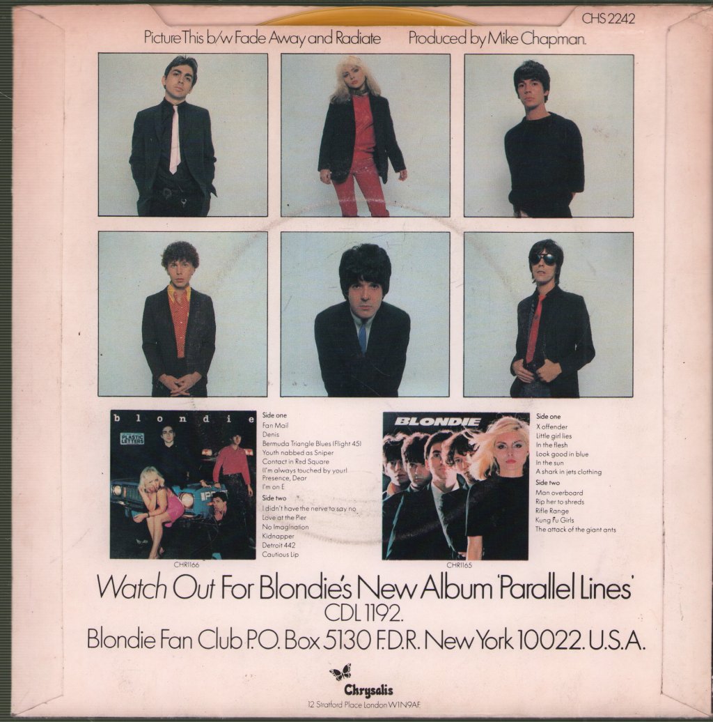Blondie - Picture This - 7 Inch