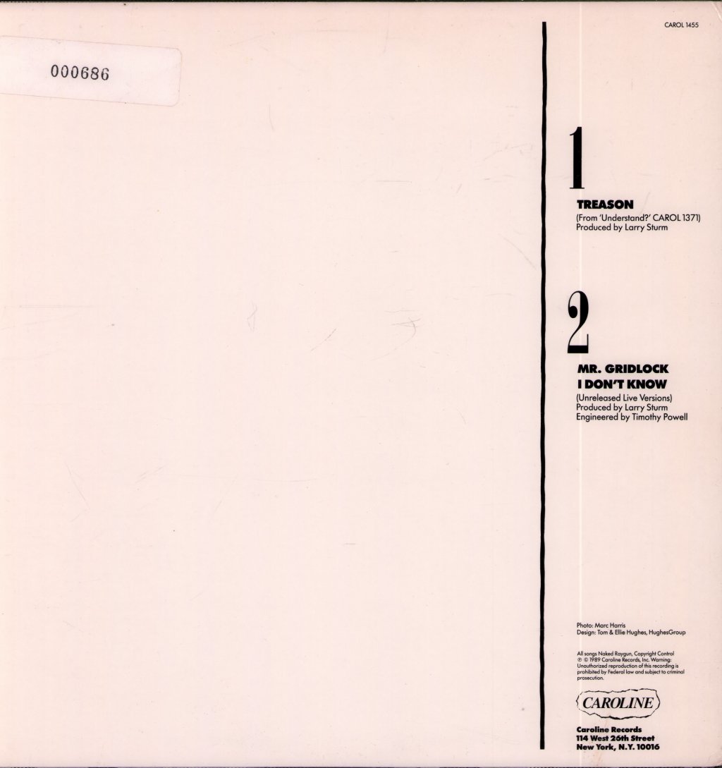 Naked Raygun - Treason - 12 Inch