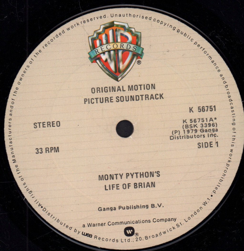 Monty Python's Life Of Brian - Original Soundtrack Recording - Lp