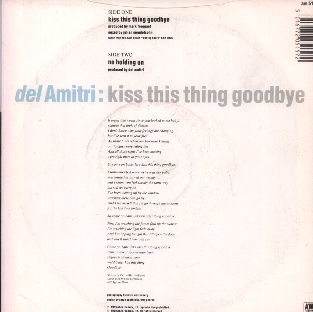 Del Amitri - Kiss This Thing Goodbye - 7 Inch