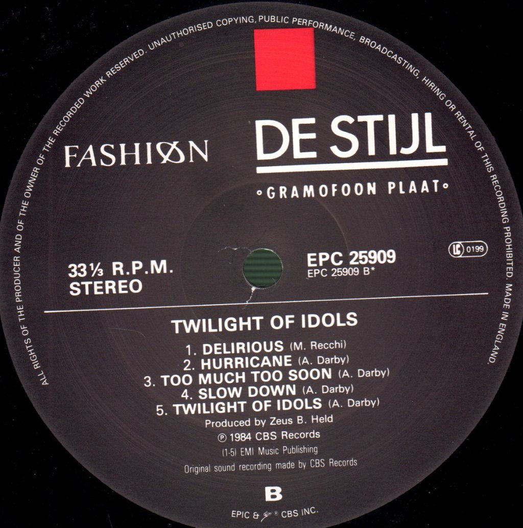 Fashion - Twilight Of Idols - Lp