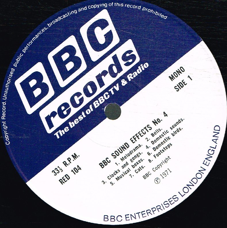 No Artist - Sound Effects No. 4 - Lp