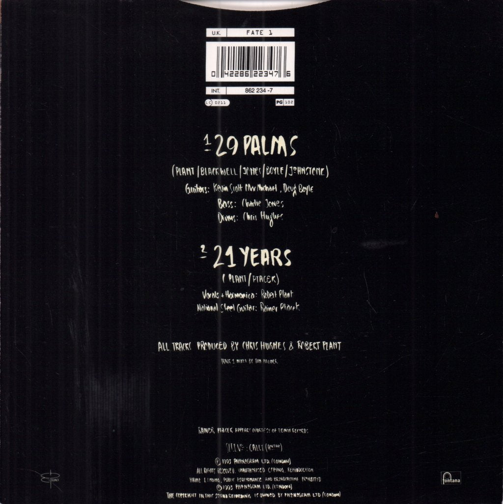 Robert Plant - 29 Palms - 7 Inch