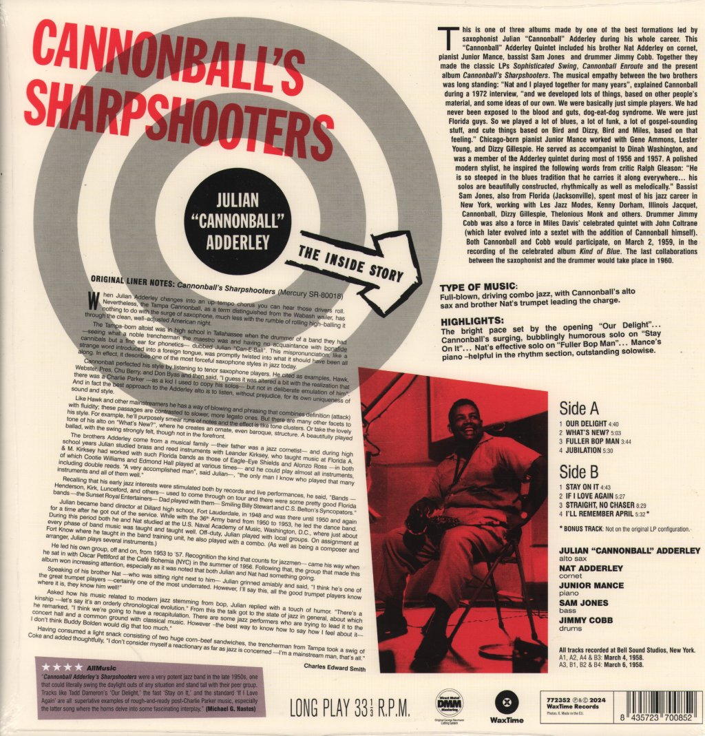 Cannonball Adderley - Cannonball's Sharpshooters - Lp