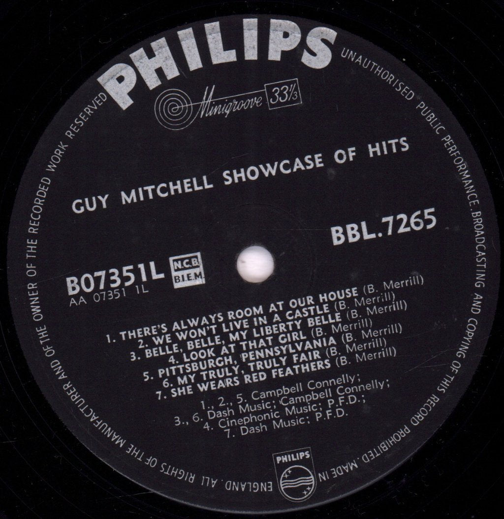 Guy Mitchell - Showcase Of Hits - Lp