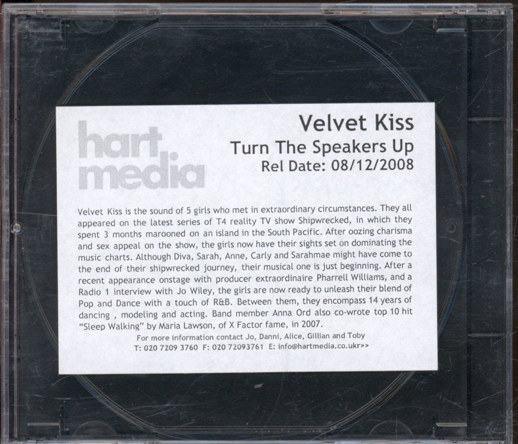 Velvet Kiss - Turn The Speakers Up - Cdr