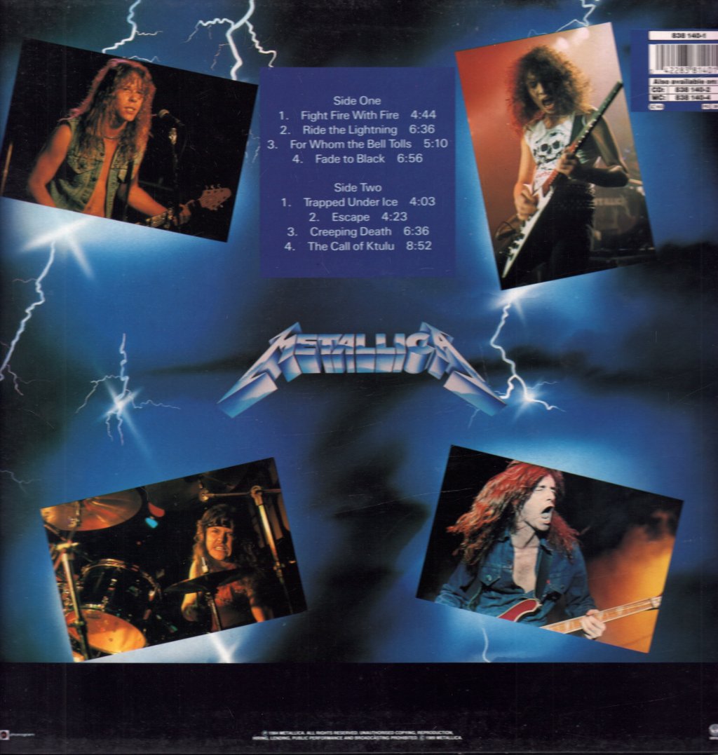 Metallica - Ride The Lightning - Lp