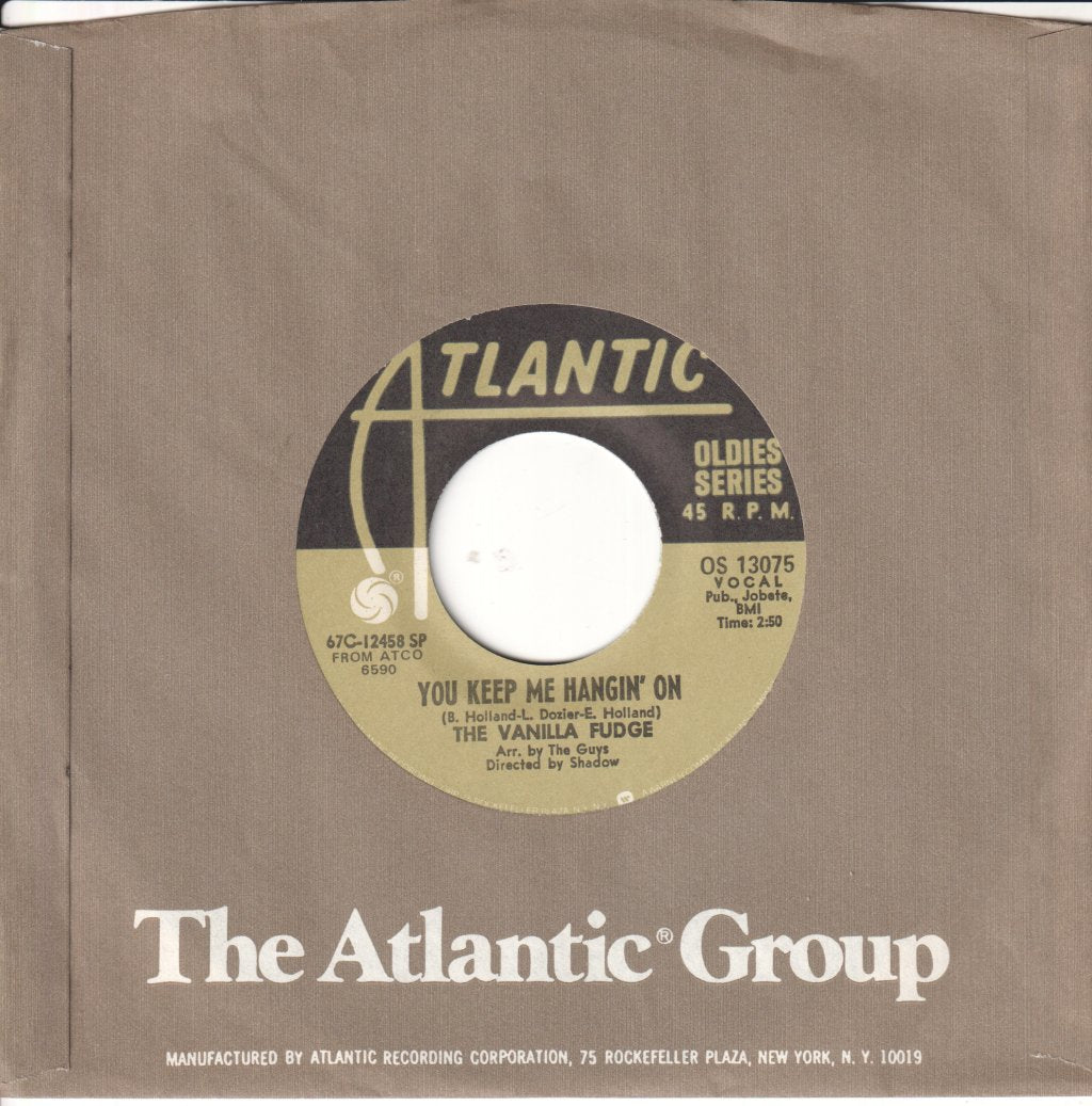 Vanilla Fudge - You Keep Me Hangin' On - 7 Inch