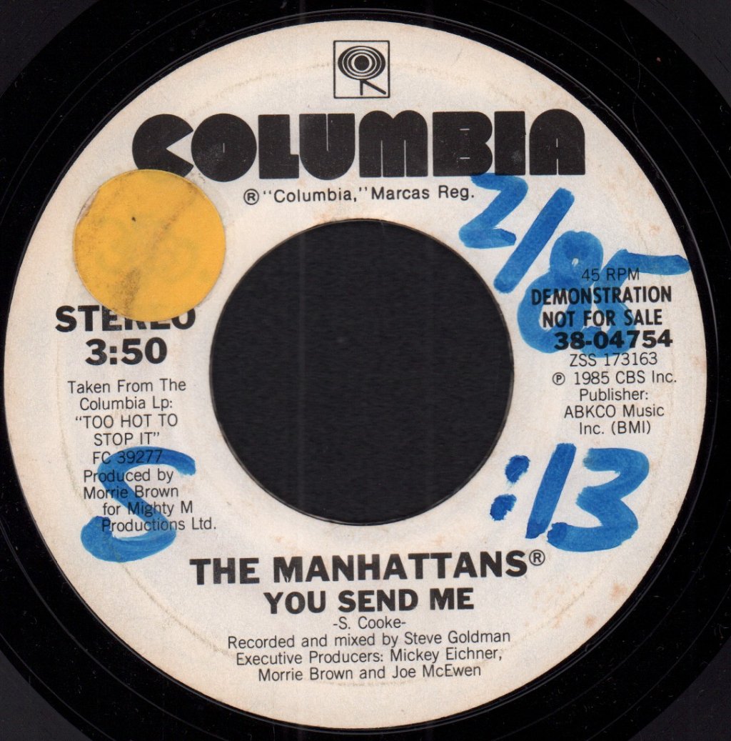 Manhattans - You Send Me - 7 Inch
