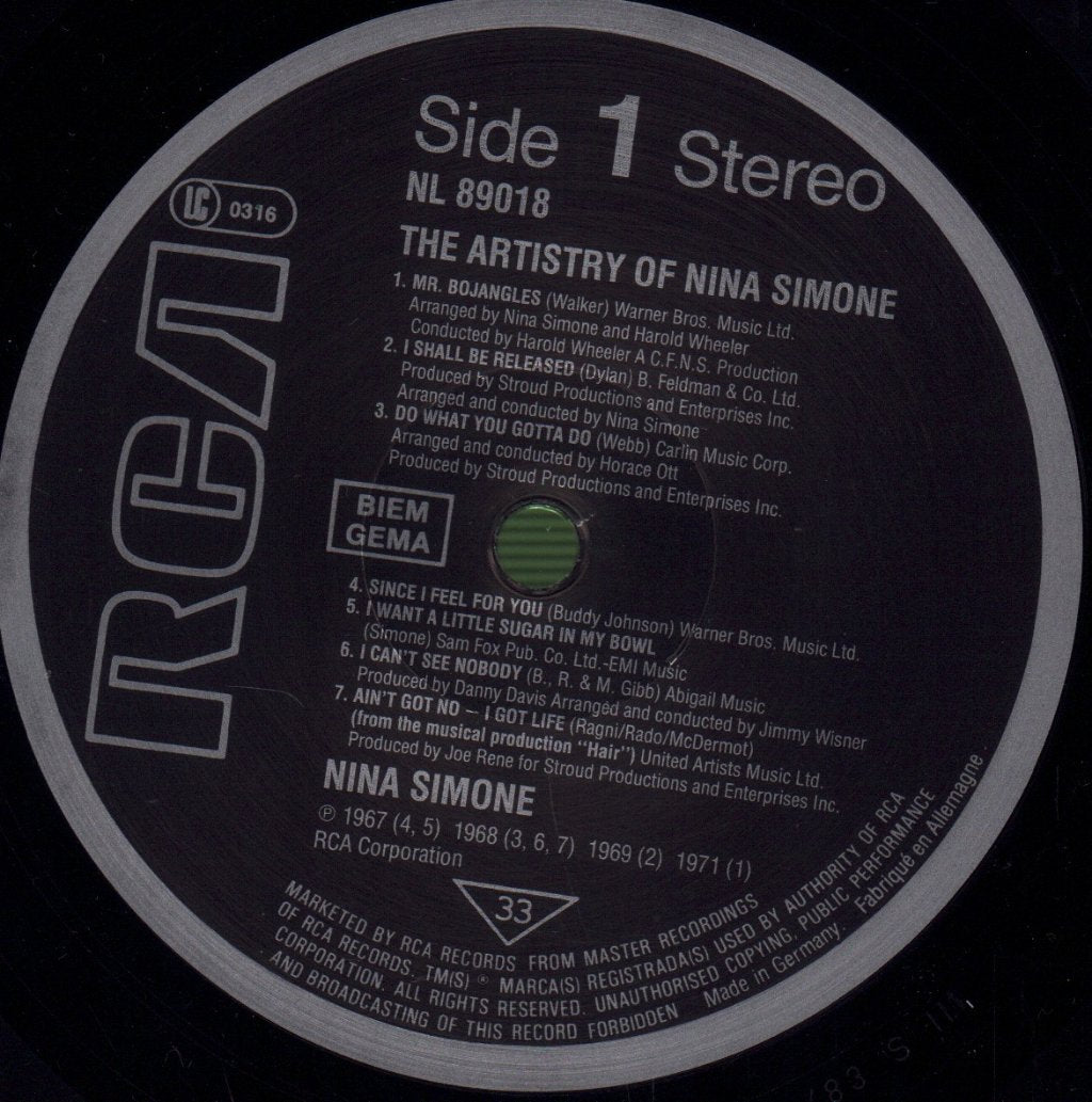 Nina Simone - Artistry Of - Lp