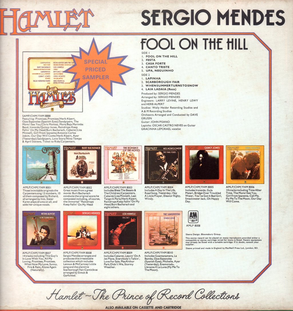 Sergio Mendes And Brasil 66 - Fool On The Hill - Lp