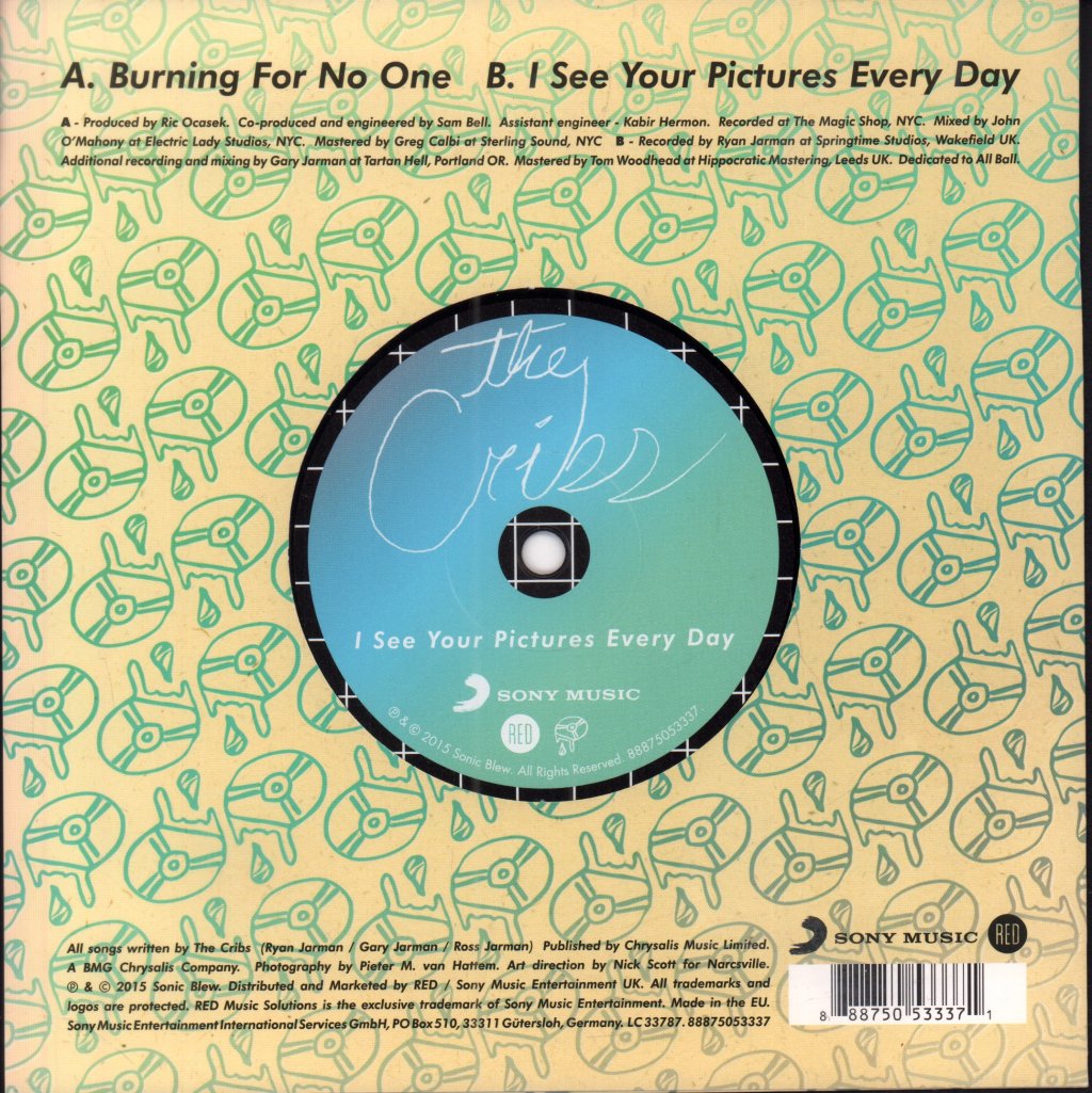 Cribs - Burning For No One - 7 Inch