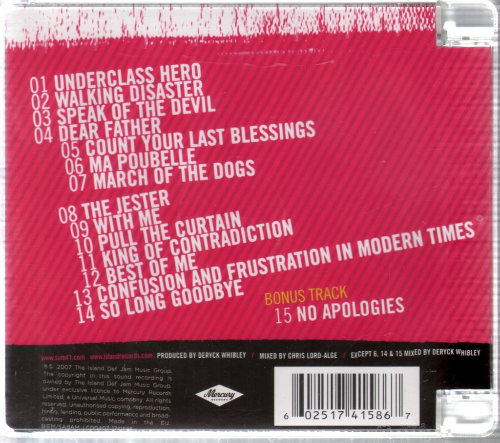 Sum 41 - Underclass Hero - Cd