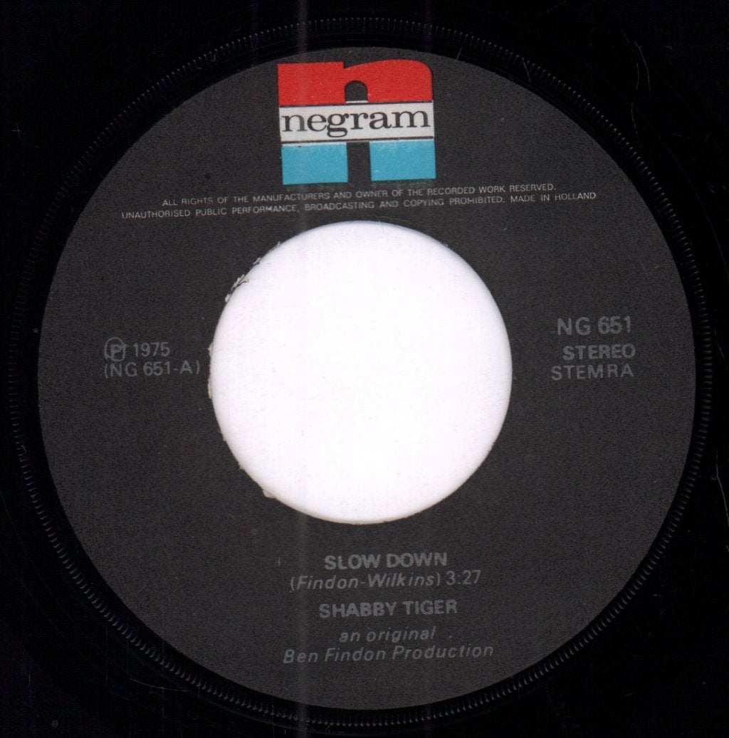 Shabby Tiger - Slow Down - 7 Inch