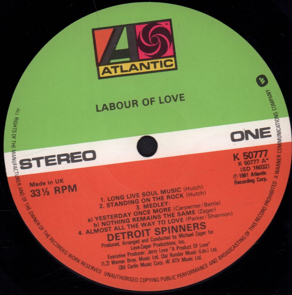Detroit Spinners - Labour Of Love - Lp