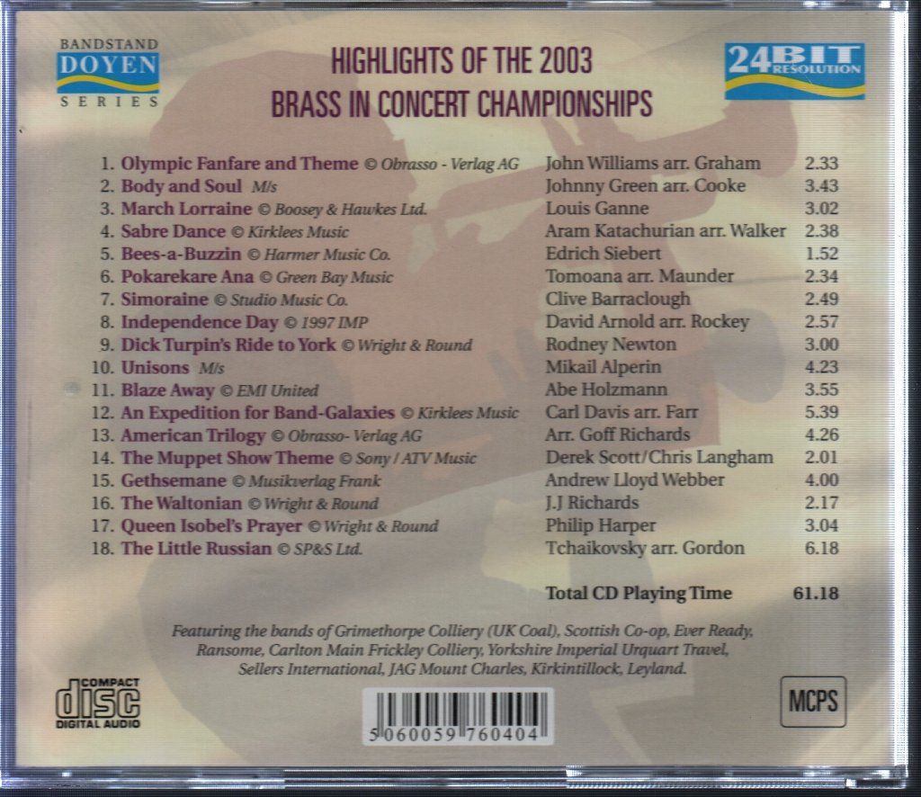 Various Artists - Brass in Concert Live! 2003 - Cd