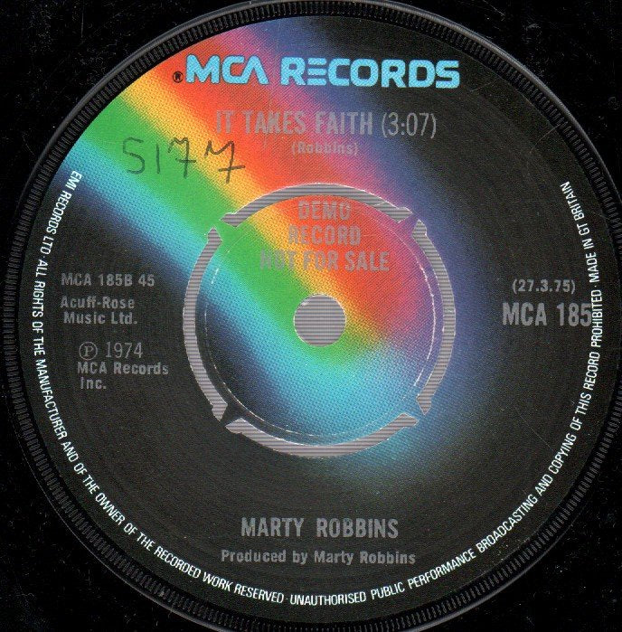 Marty Robbins - Life - 7 Inch