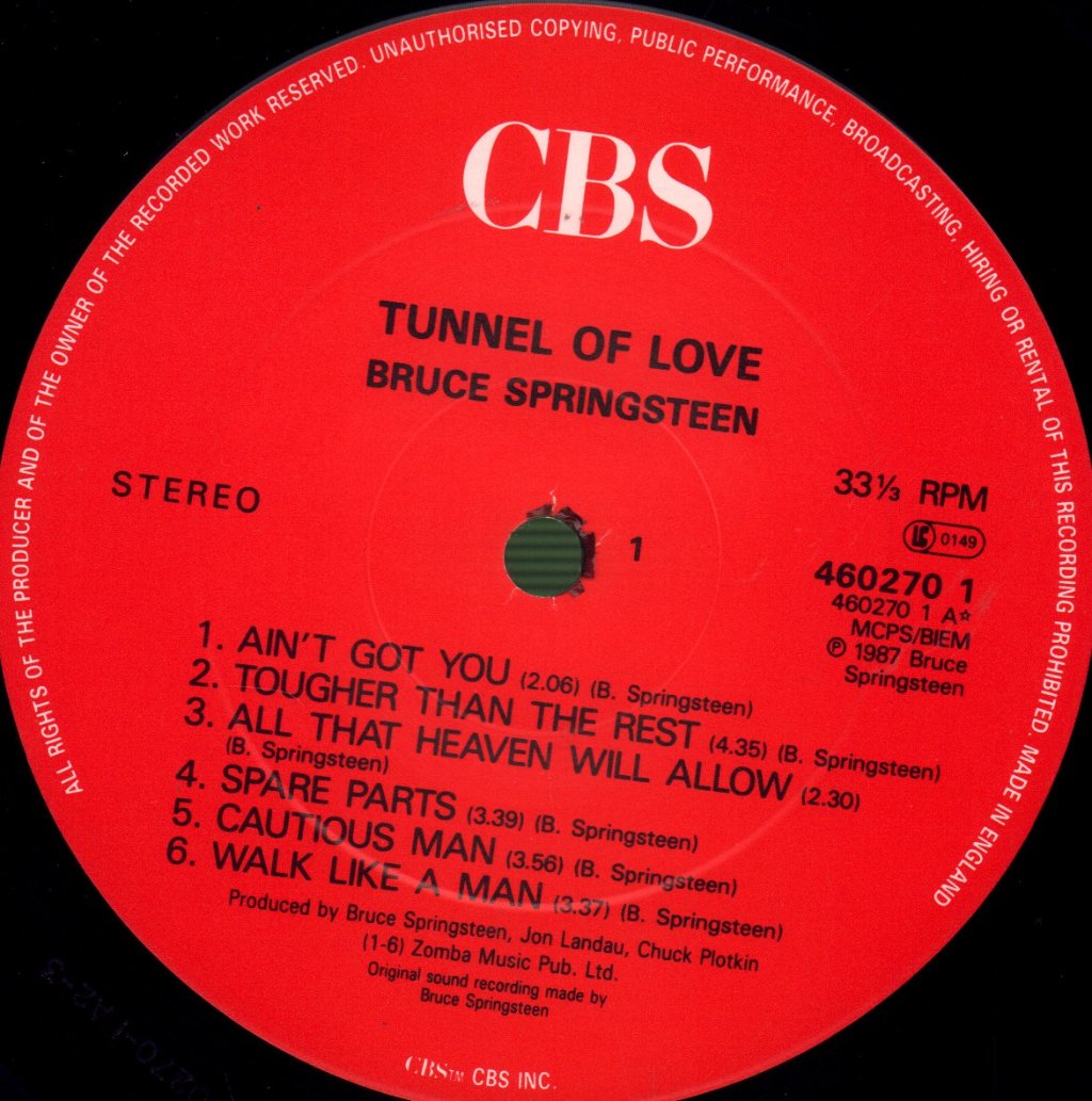 Bruce Springsteen - Tunnel Of Love - Lp
