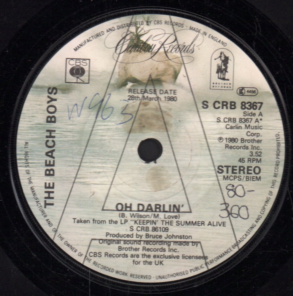 Beach Boys - Oh Darlin' - 7 Inch