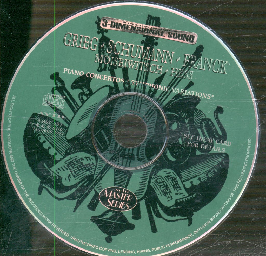 Benno Moiseiwitsch / Myra Hess - Grieg / Schumann / Franck Piano Concertos - Cd