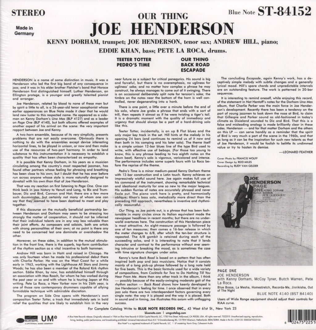 Joe Henderson - Our Thing - Lp