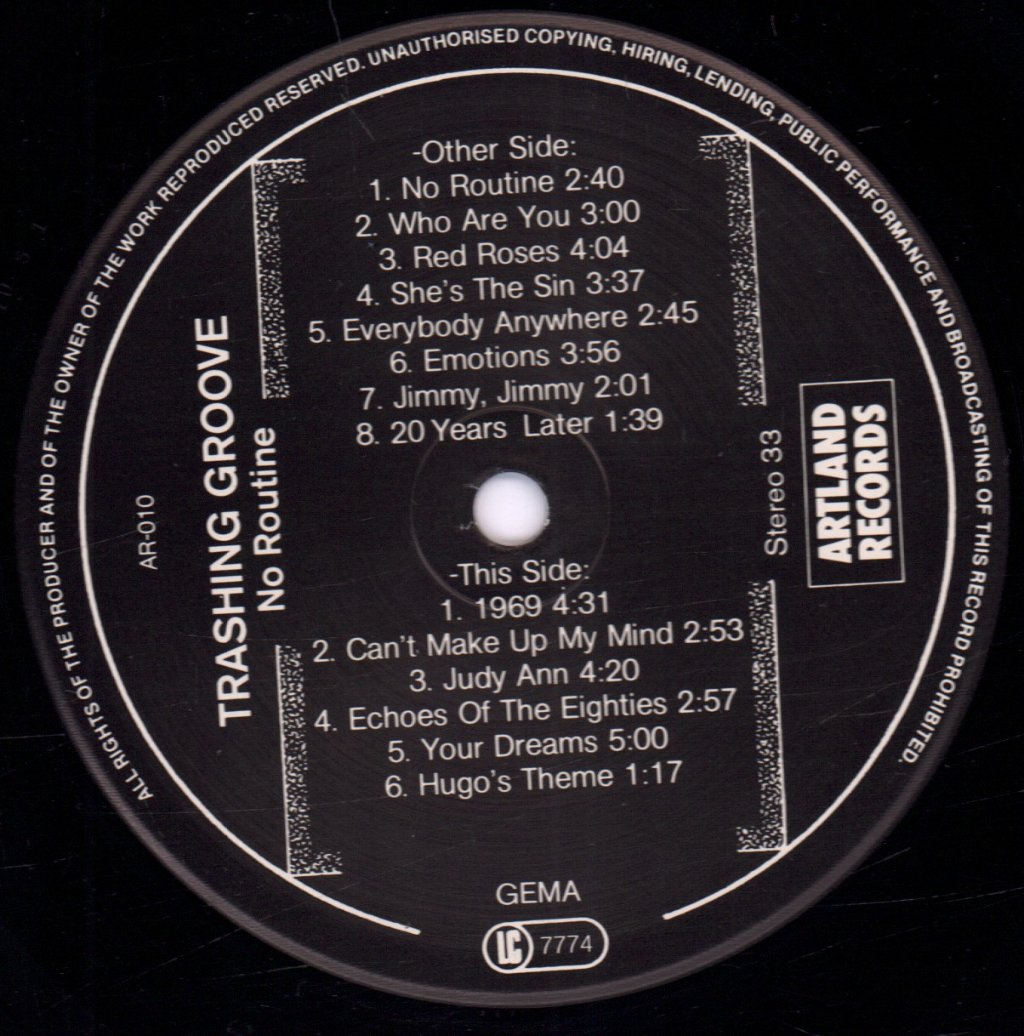 Trashing Groove - No Routine - Lp