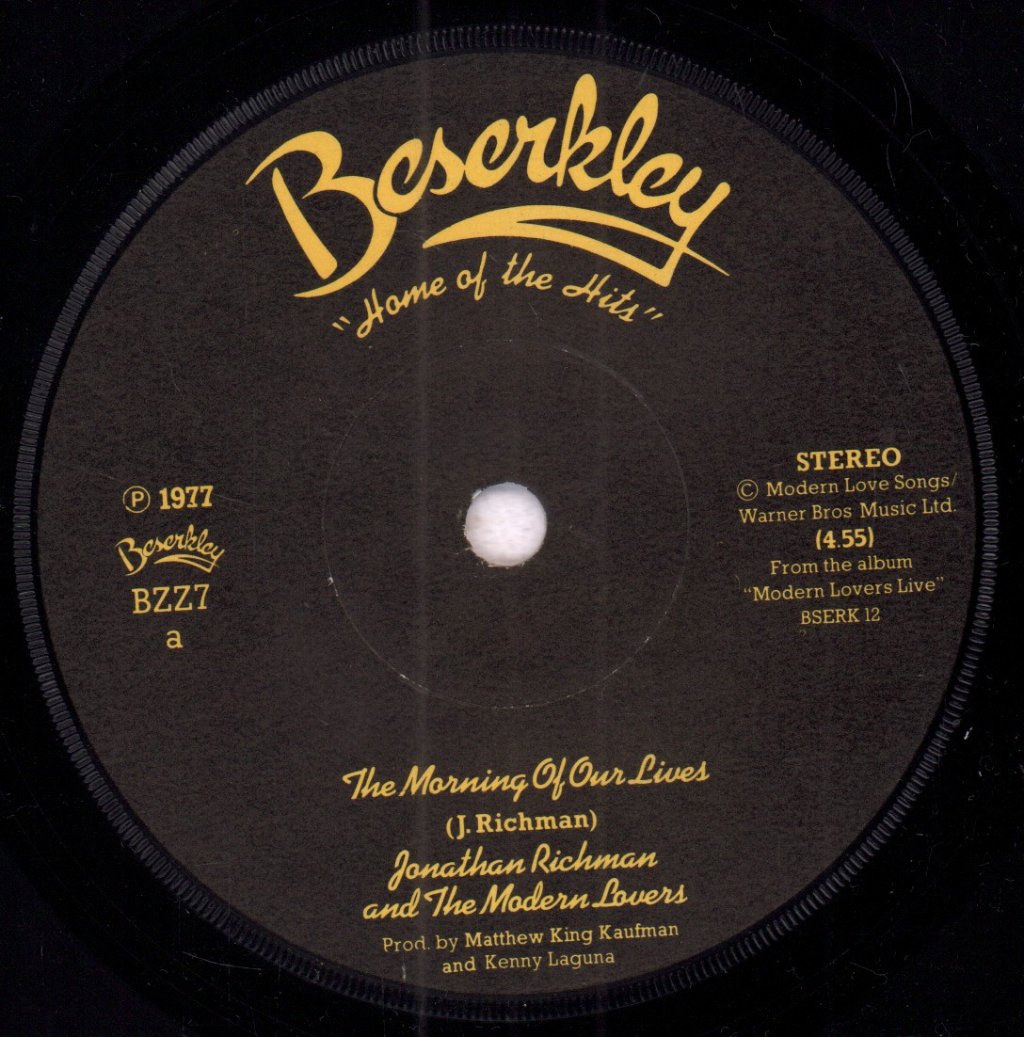 Modern Lovers - Morning Of Our Lives - 7 Inch