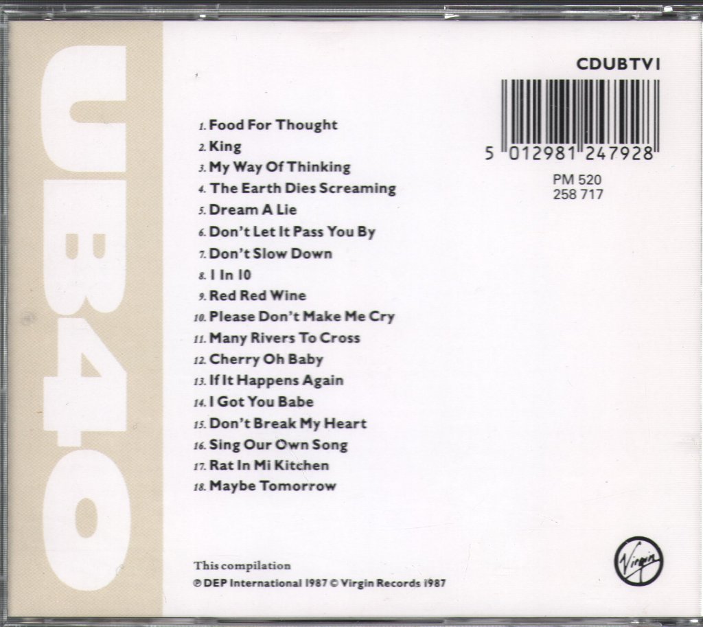 UB40 - Best Of UB40 - Volume One - Cd