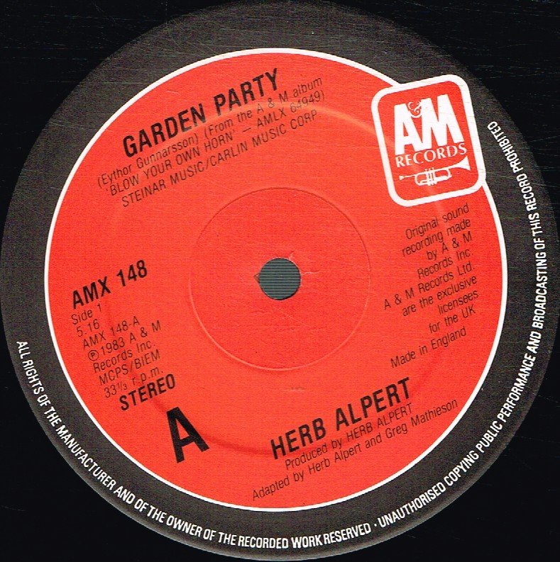 Herb Alpert - Garden Party - 12 Inch