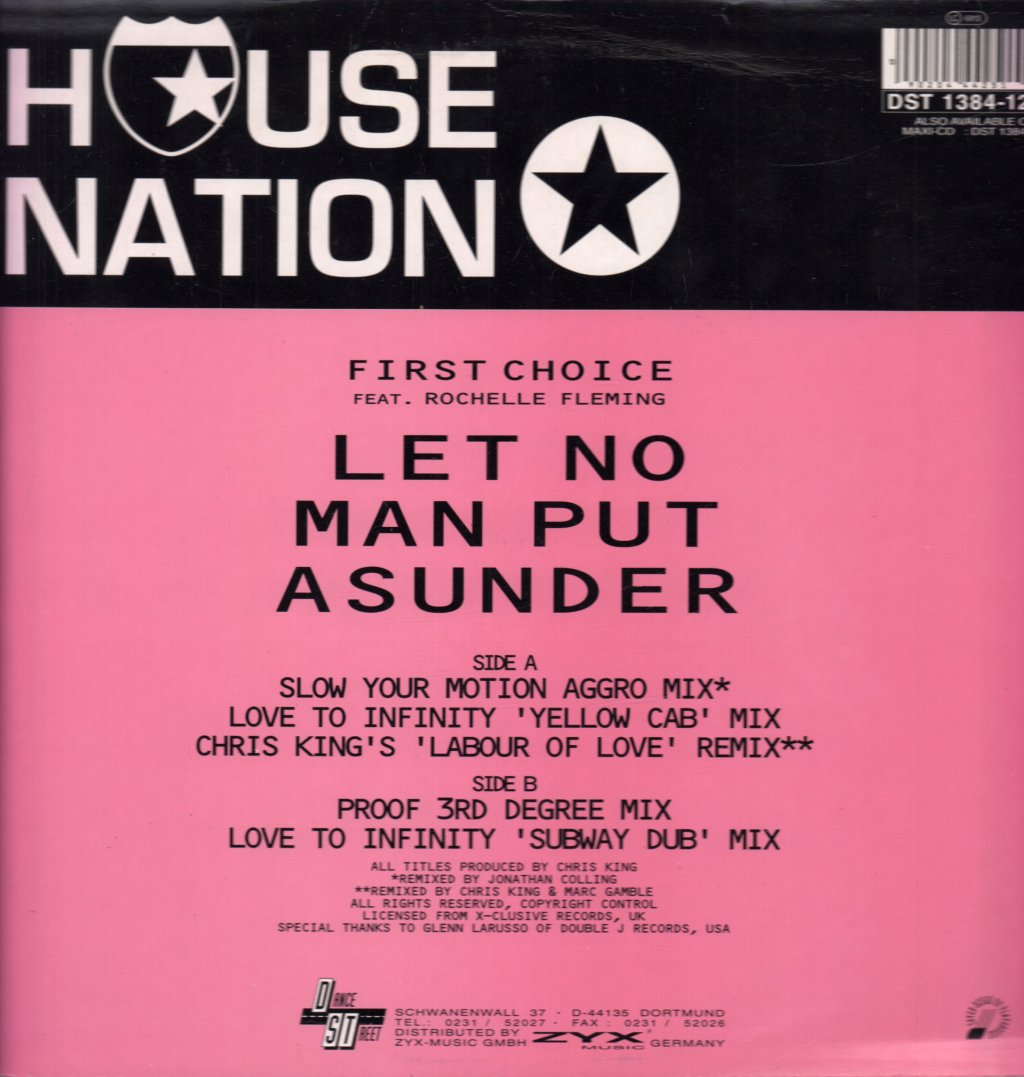 Rochelle Fleming - Let No Man Put Asunder ('95 Remixes) - 12 Inch