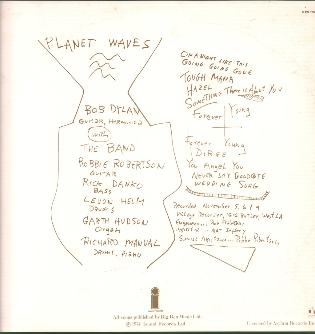 Bob Dylan - Planet Waves - Lp
