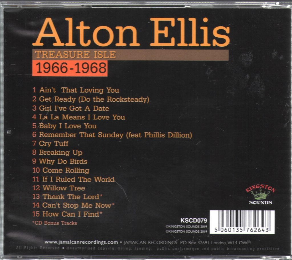 Alton Ellis - Treasure Isle 1966-1968 - Cd