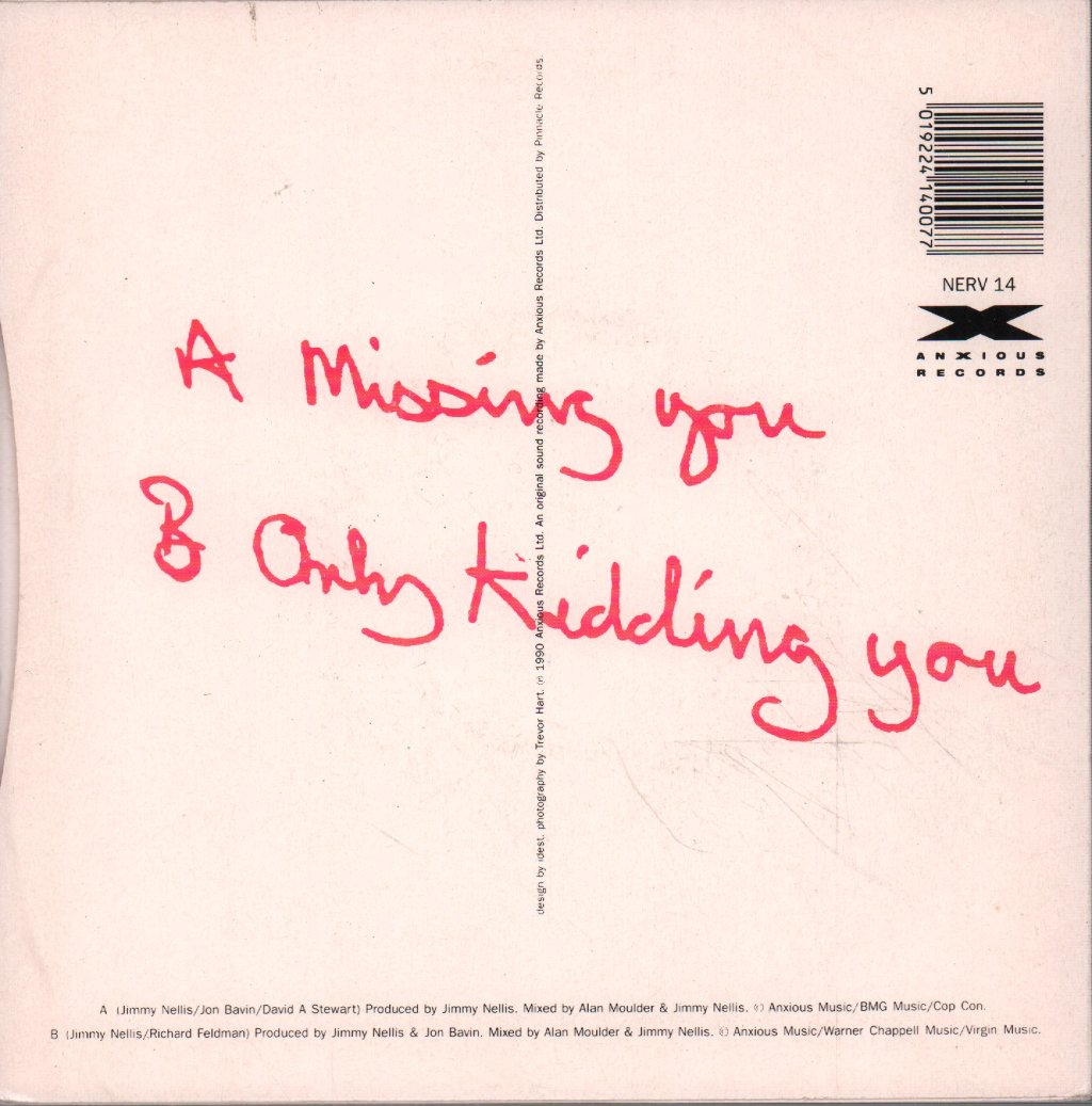 Jimmy Nellis - Missing You - 7 Inch