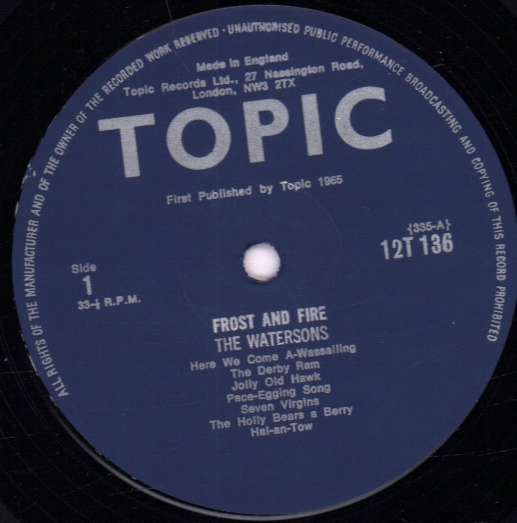 Watersons - Frost And Fire - Lp