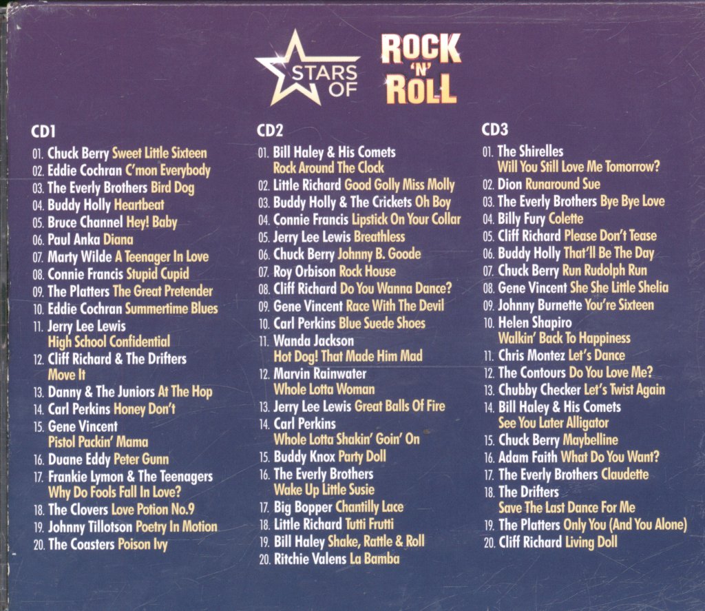Various Artists - Stars Of Rock n Roll - Triple Cd