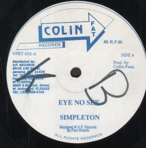 Simpleton / Joseph Stepper - Eye No See - 12 Inch