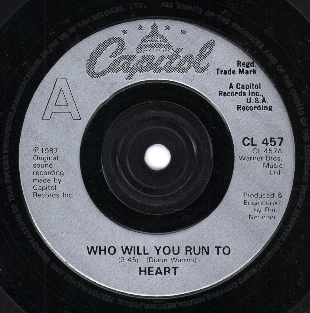 Heart - Who Will You Run To - 7 Inch