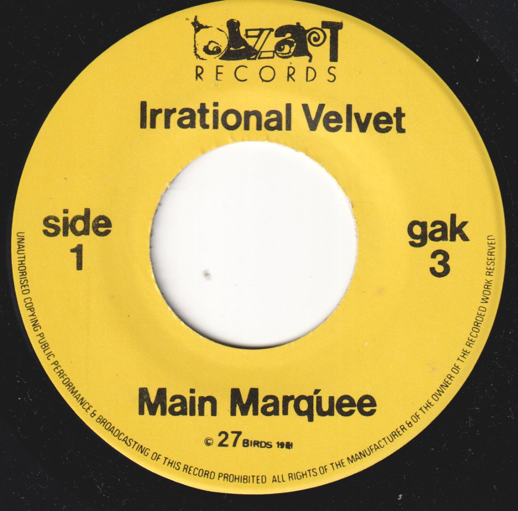 Irrational Velvet - Main Marquee - 7 Inch