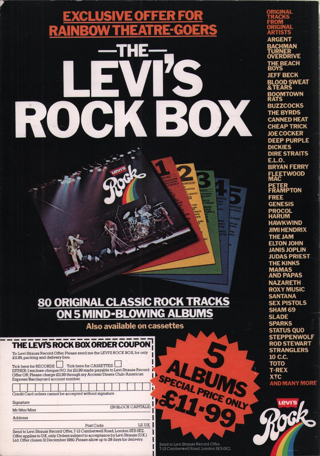 Various Artists - Rainbow 50 - 1930-1980 - Official April 1980 concerts programme - Programme