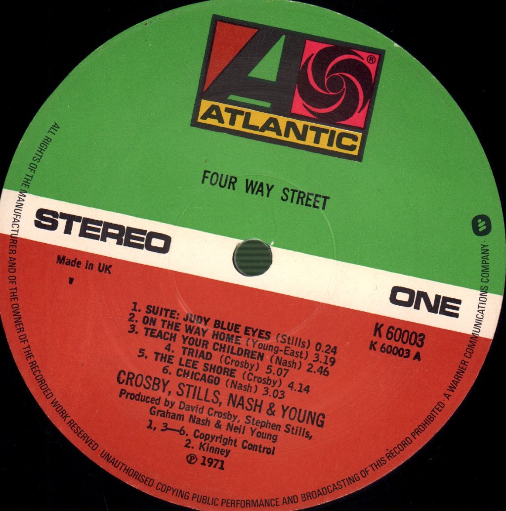 Crosby Stills Nash And Young - Four Way Street - Double Lp