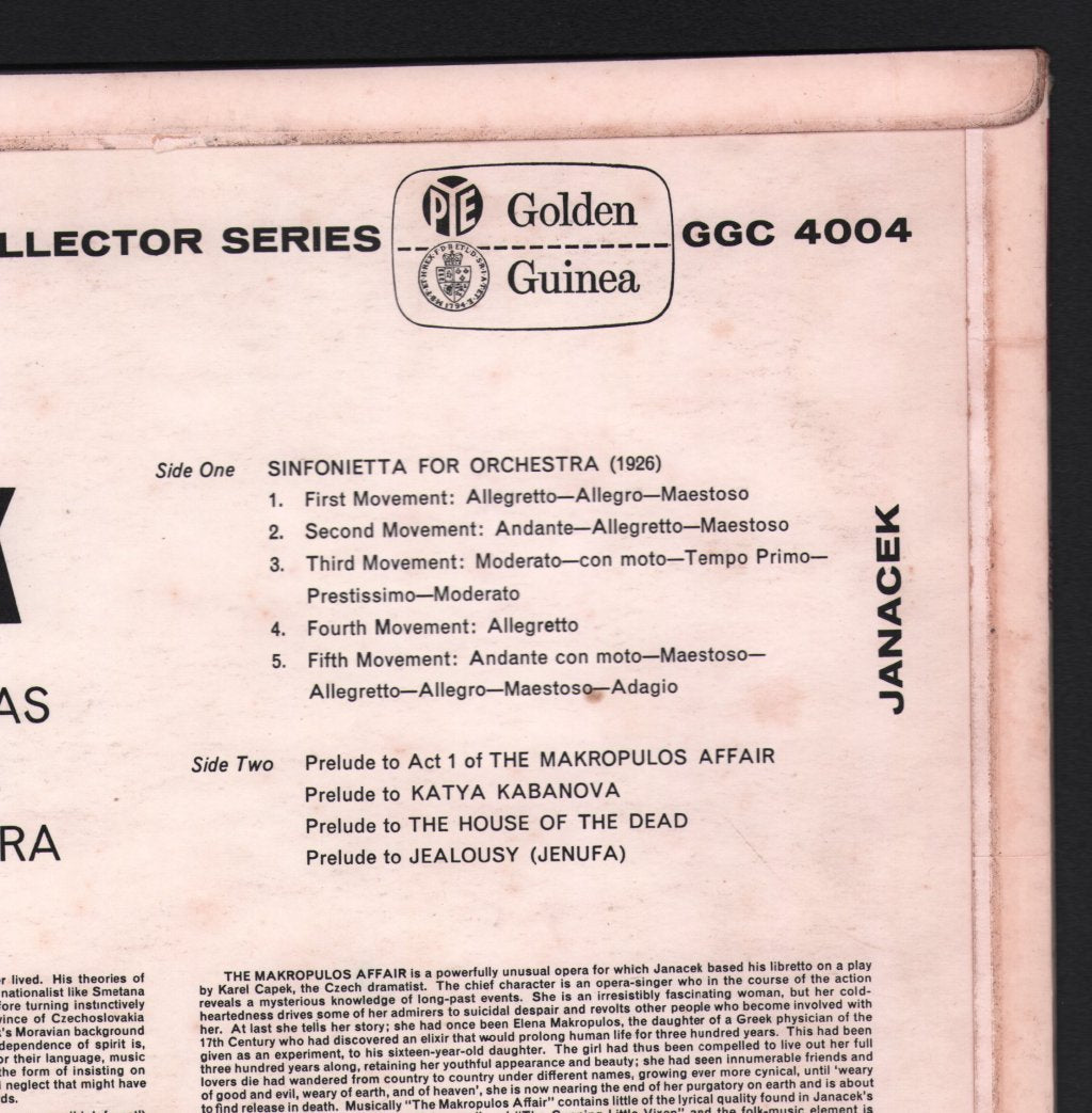 Charles Mackerras / Pro Arte Orchestra - Janacek - Sinfonietta For Orchestra / Operatic Preludes - Lp