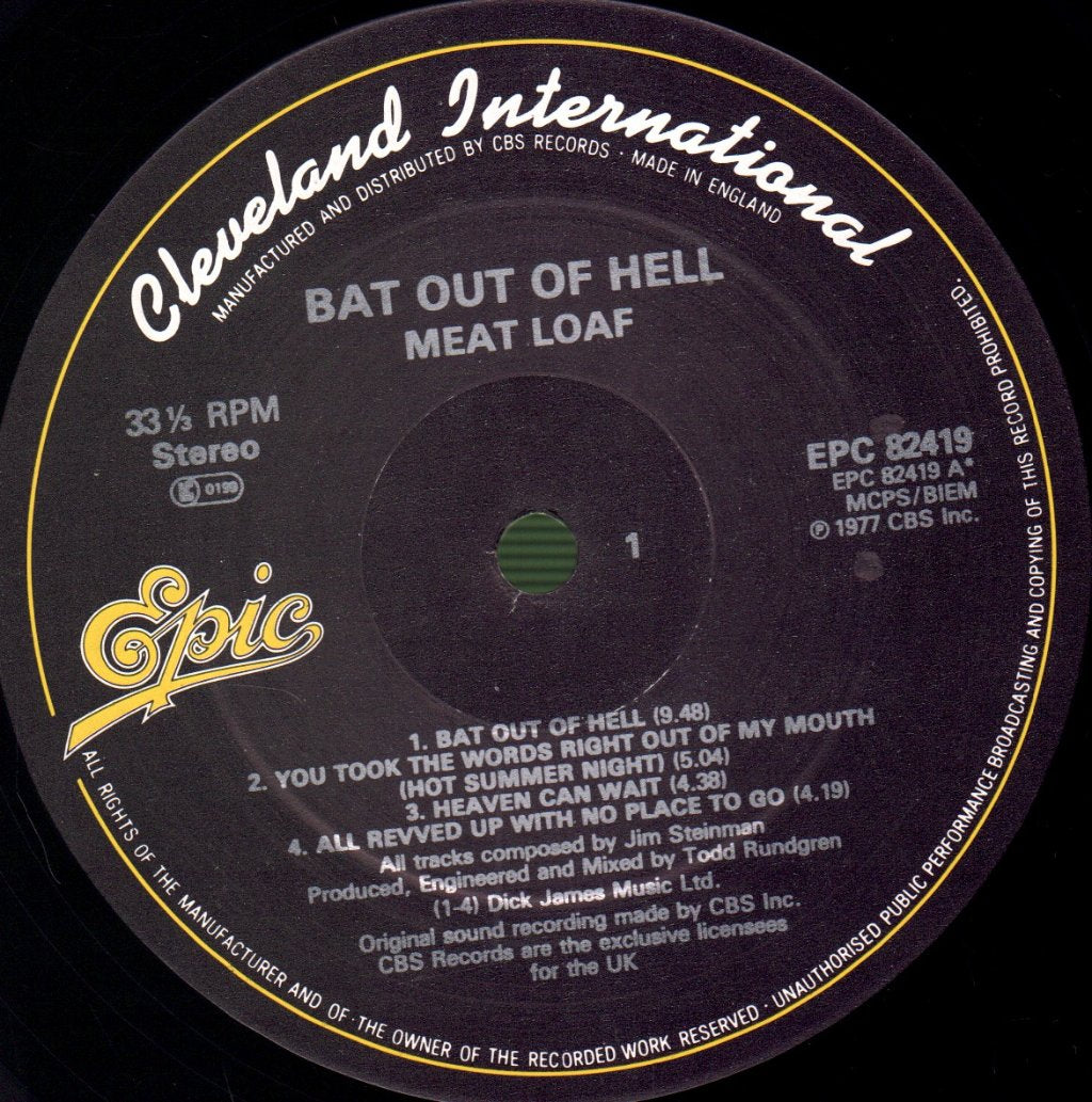 Meat Loaf - Bat Out Of Hell - Lp