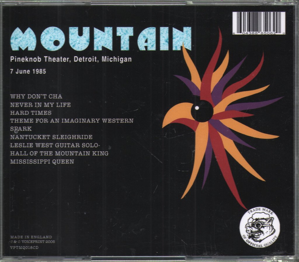 Mountain - Live At The Pineknob Theater 1985 - Cd