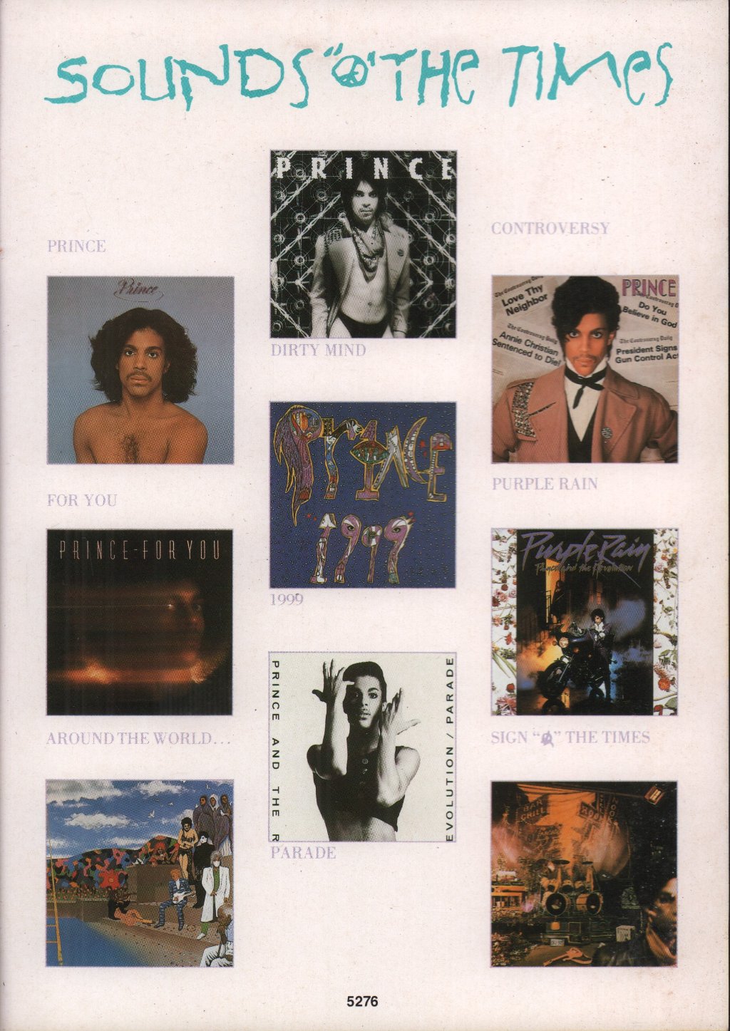 Prince - sign o the times world tour 1987 - Flyer