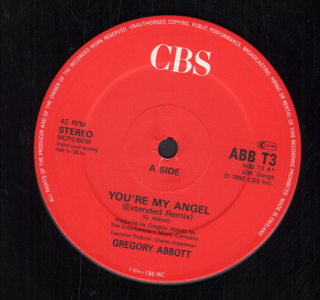 Gregory Abbott - You're My Angel - 12 Inch