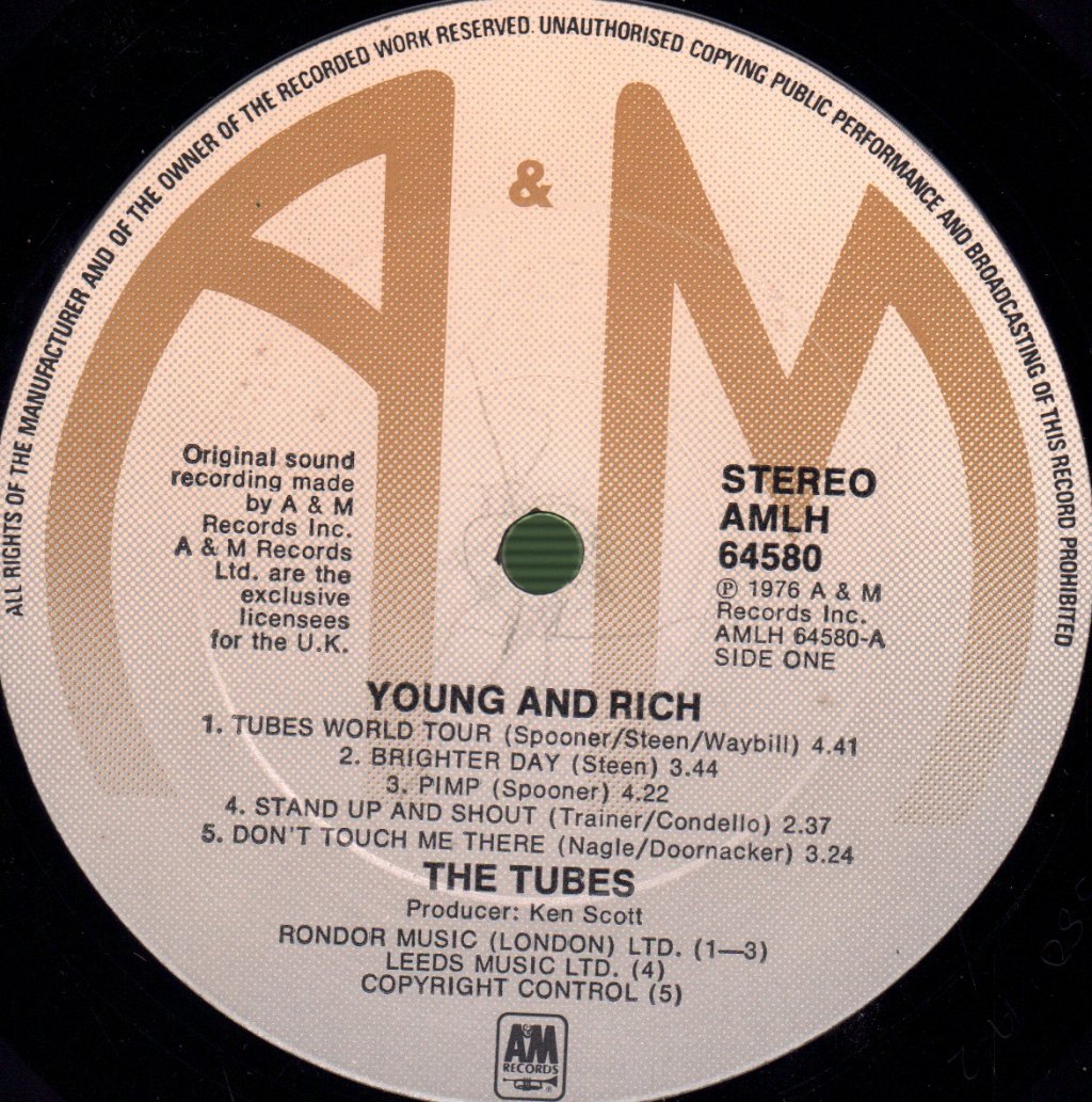 Tubes - Young And Rich - Lp