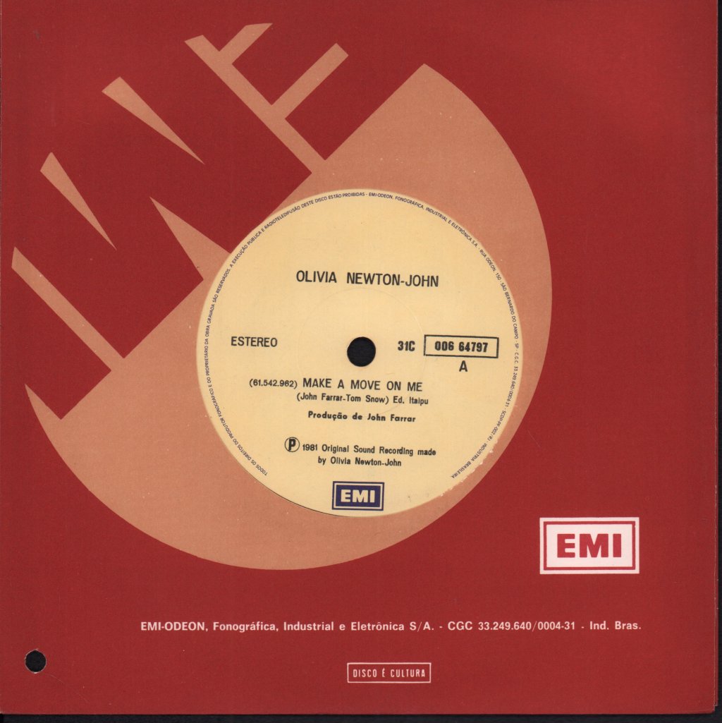 Olivia Newton John - Make A Move On Me - 7 Inch