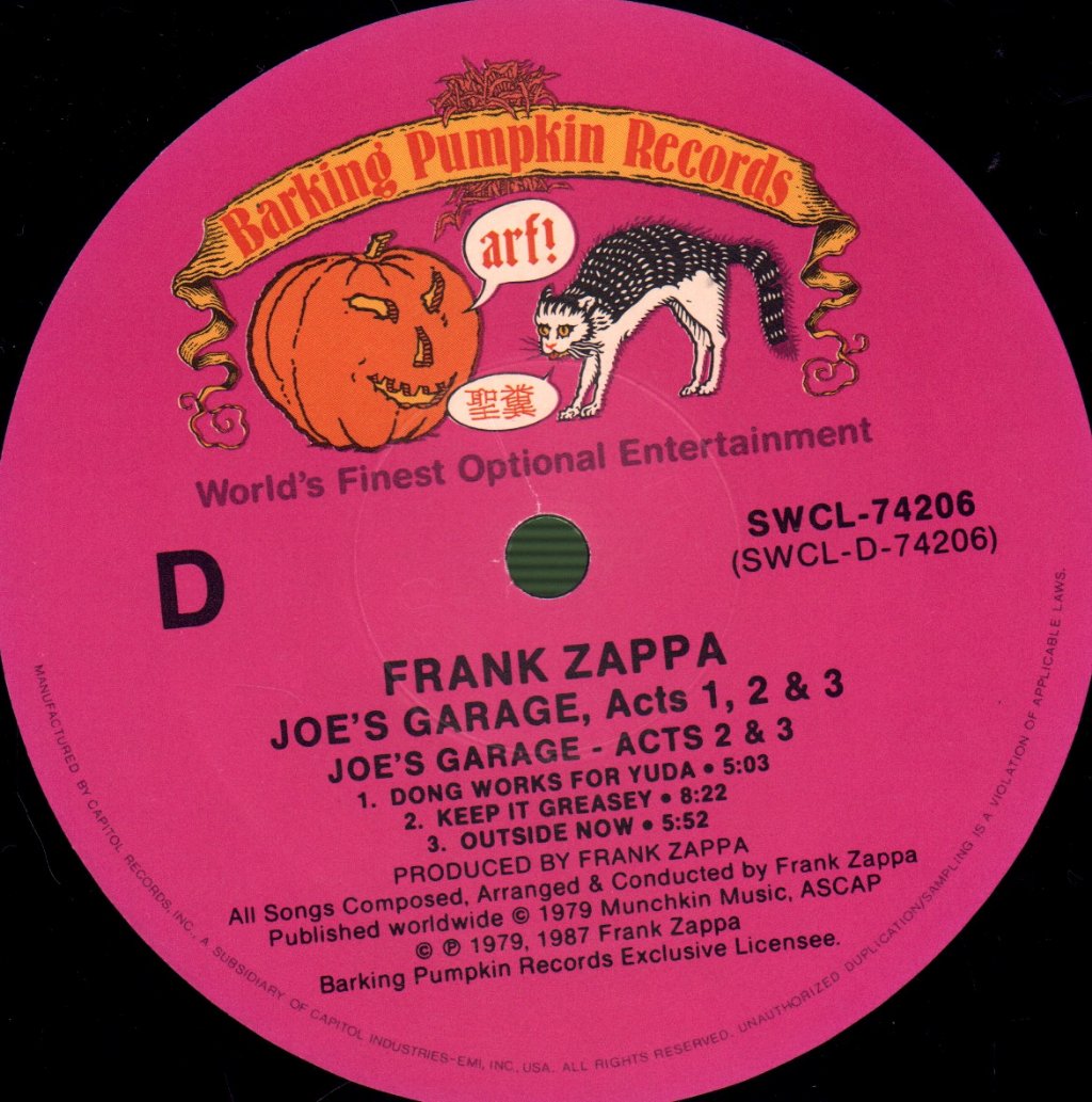 Frank Zappa - Joe's Garage Act's 1,2 And 3 - Lp Box Set