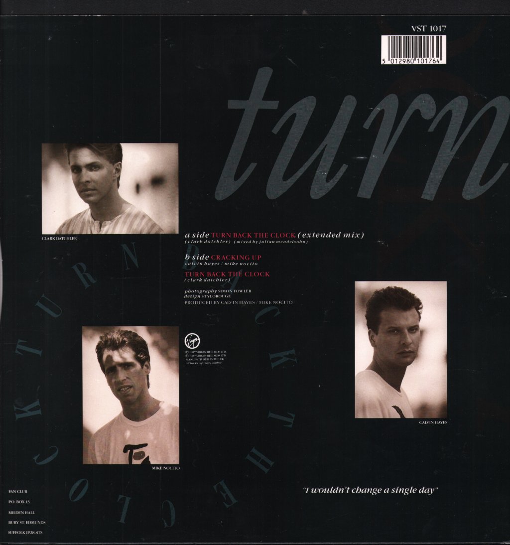 Johnny Hates Jazz - Turn Back The Clock - 12 Inch