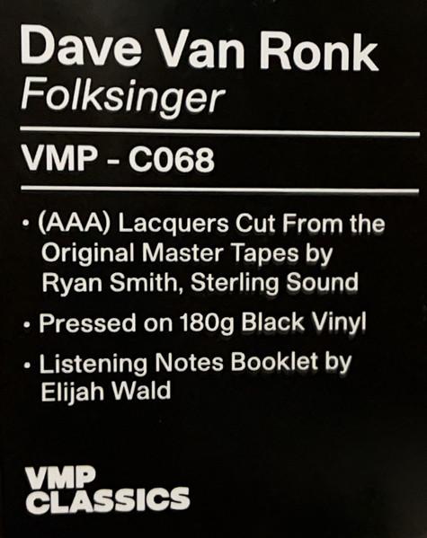 Dave Van Ronk - Folksinger (Vinyl Me Please Edition) - Lp